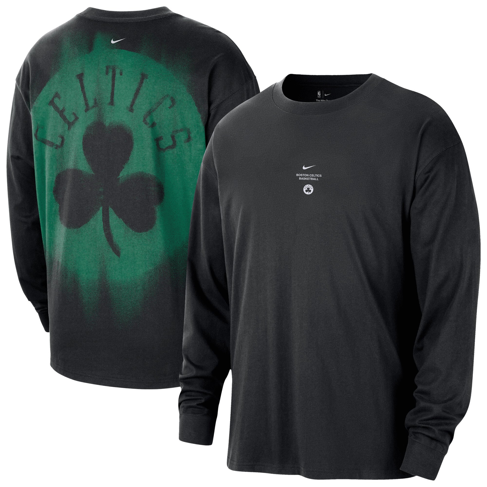 Boston Celtics Nike 2026 Standard Issue Pre-Game Performance Langarmshirt – Herren