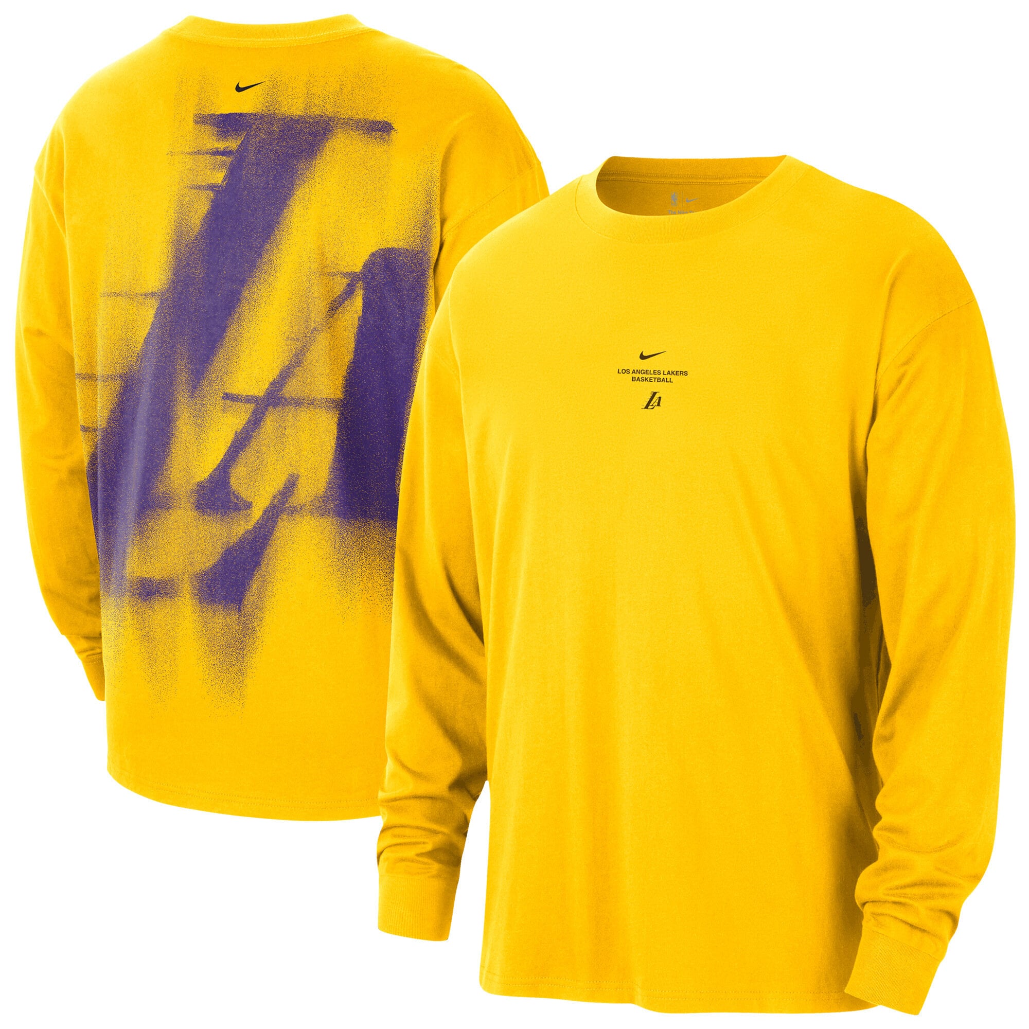 T-shirt manches longues d'avant-match Nike Standard Issue 2026 des Los Angeles Lakers - Homme - Homme Taille: L