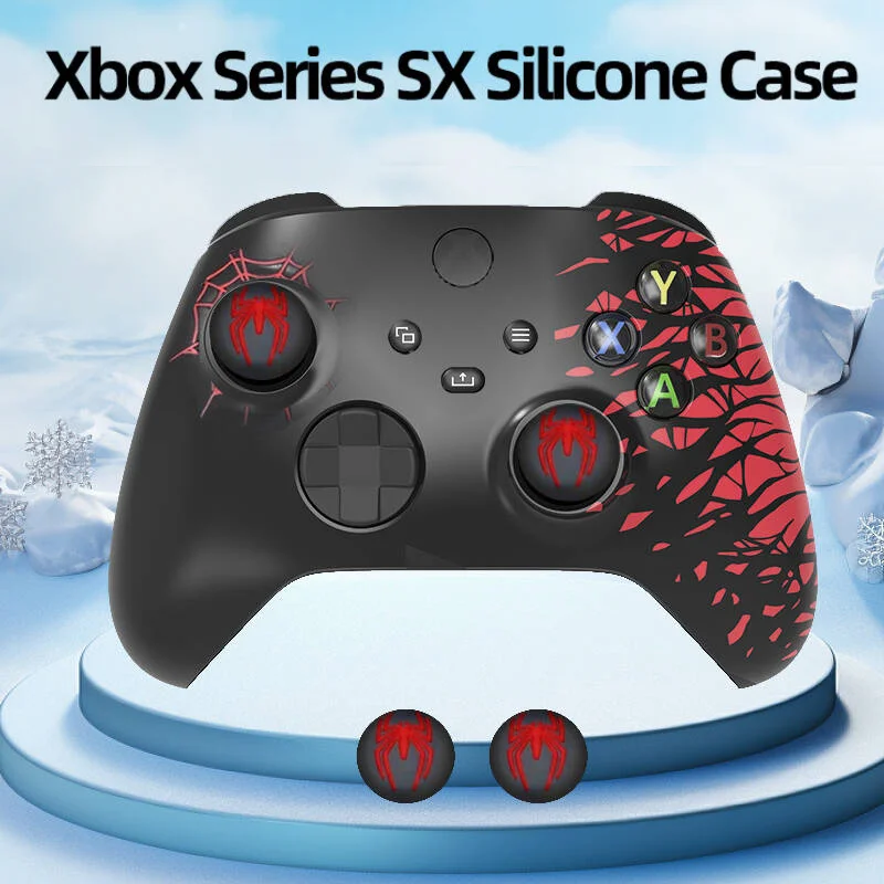 Anti-Slip Protective Cover for Xbox Series S X Controller Silicone Case for Xbox Series With 2 Thumbstick Grip Cap Cover Skin