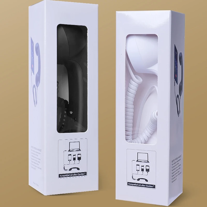 Telephones Retro Style Type-C Phone Handsets,Cell Phone Receiver for Mobile Phones,Vintage Handset Headset Companion for Office