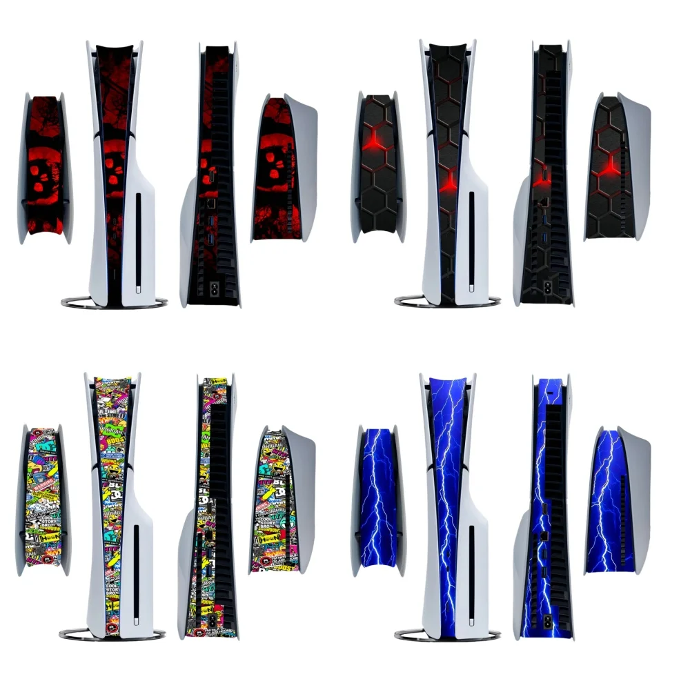 Decoration Strip Center Skin Sticker For PlayStation 5 Slim PS5 Slim Disc Version & Digital Version Console Middle Stickers Skin