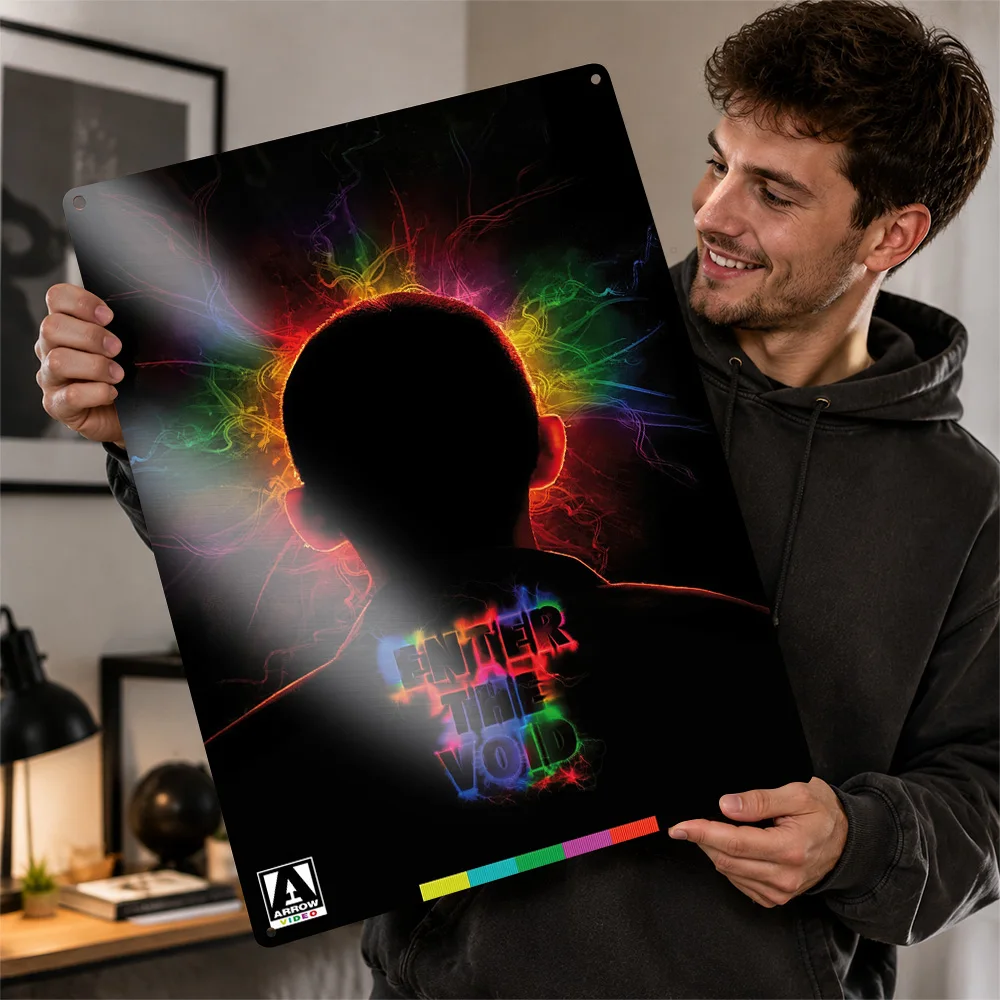 Affiche de film Enter the Void, Art mural de cinéma, Plaque en métal vintage personnalisée pour Home Cinéma, Caverne du Homme, Cadeau pour Fan de Films