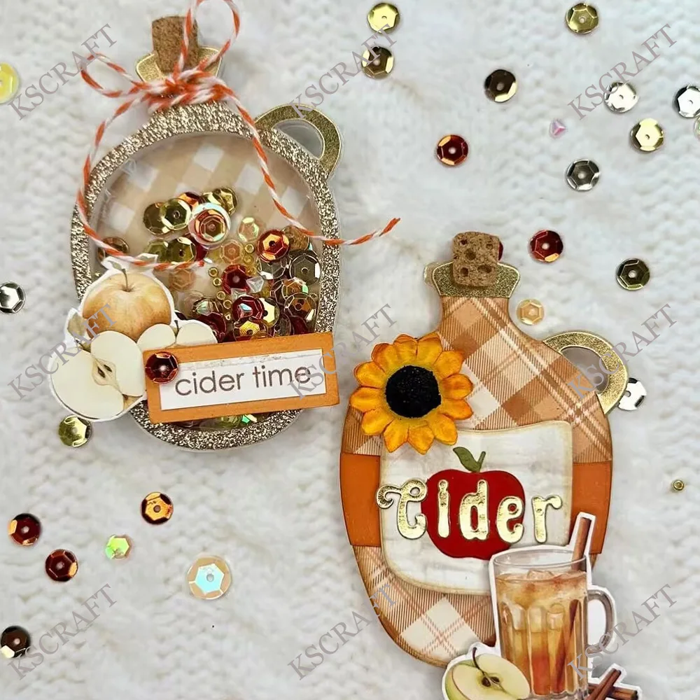 KSCRAFT pommes cidre Shaker matrices de découpe pochoirs pour bricolage Scrapbooking décoratif gaufrage bricolage cartes en papier