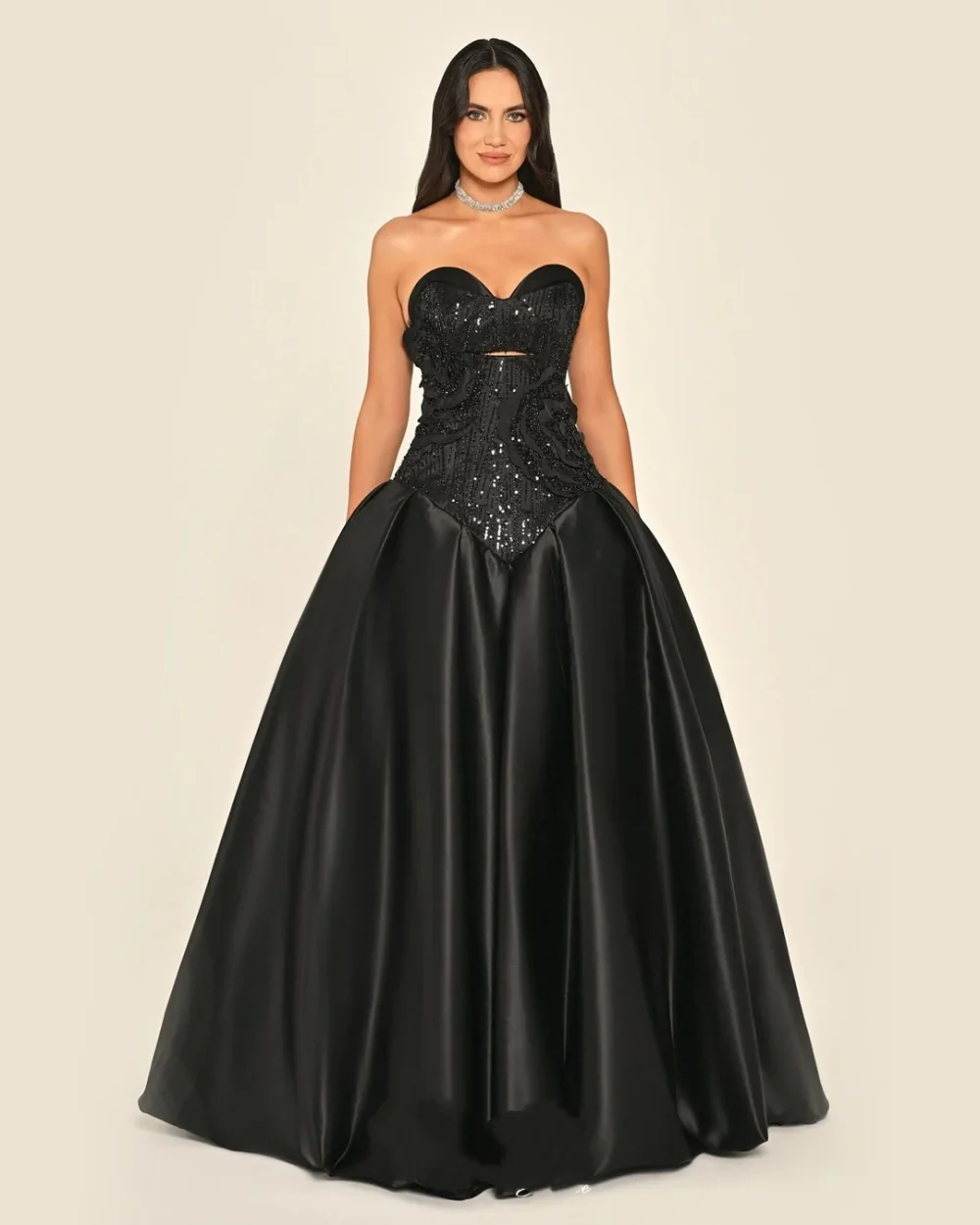 Customized Elegant Evening Dresses Sweetheart Beading A-line Prom gown Fashion Formal Sleeveless Sequined Special Occasion Dress