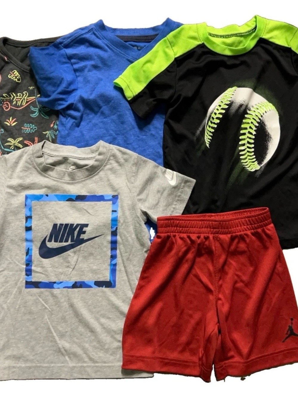 Nike Shirts & Tops | Toddler Boy Clothing Nike Jordan Tommy Hilfiger Summer Size 4t | Color: Blue/Gray | Size: 4tb