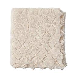 The Wool Company Pure Wool Baby Shawl - Unbleached and Undyed Lambswool Baby Shawl - Made in England