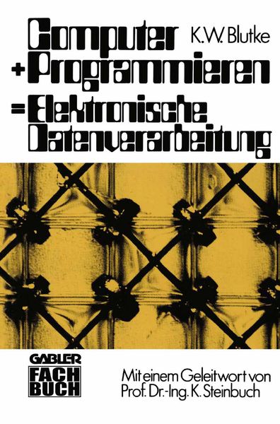 Computer + Programmieren = Elektronische Datenverarbeitung, Taschenbuch von Klaus Wilhelm Blutke, Betriebswirtschaftlicher Verlag Gabler,