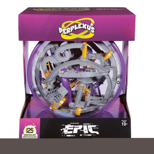 Spin Master Games - Perplexus Epic 3D Kugellabyrinth mit 125 Hindernissen, Konzentrations- & Geschicklichkeitsspiel, 360° Bewegung, ab 8 J.