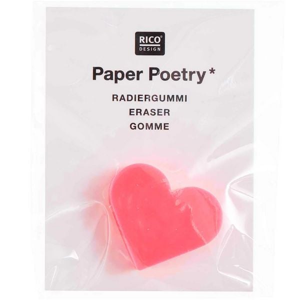 Radiergummi Herz Neonpink