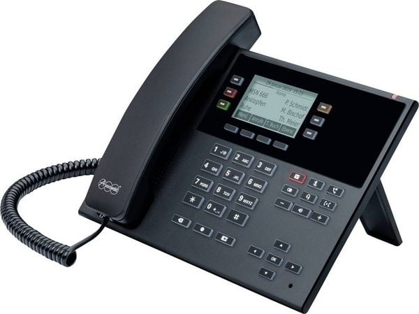Auerswald COMfortel D-210 Schnurgebundenes Telefon, VoIP Freisprechen, Headsetanschluss, Optische Anrufsignalisierung, PoE Grafik-Display Schwarz