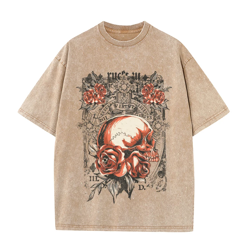 Designer T Shirt Unisex Cotton T-shirts for Women NEW Y2k Clothes Skull Short Sleeve Tee Casual Women's T-shirts Woman Clothing
