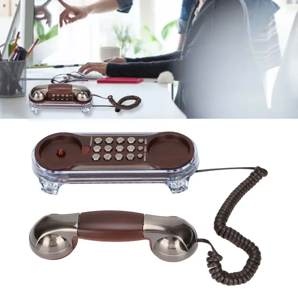 NEW Wall Mounted Wired Telephone Retro Landline Corded Phone Compact Handset House Phones Home Office