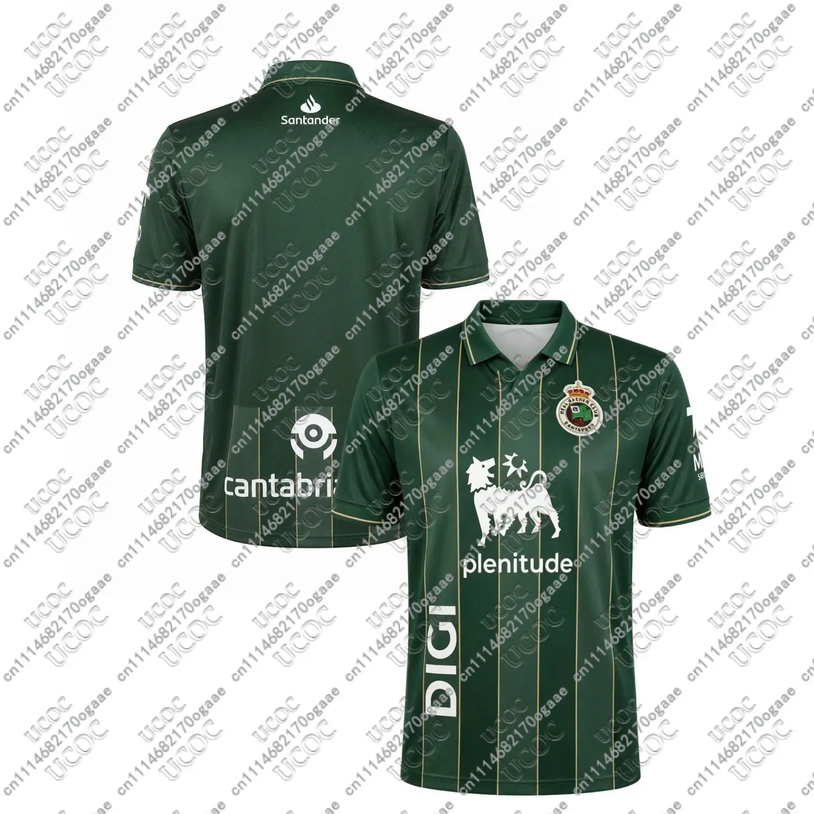 25-26 Maillot de football respirant pour hommes, enfants, garçons, adultes, domicile, sport, Espagne, entraînement, R-Racing Santander