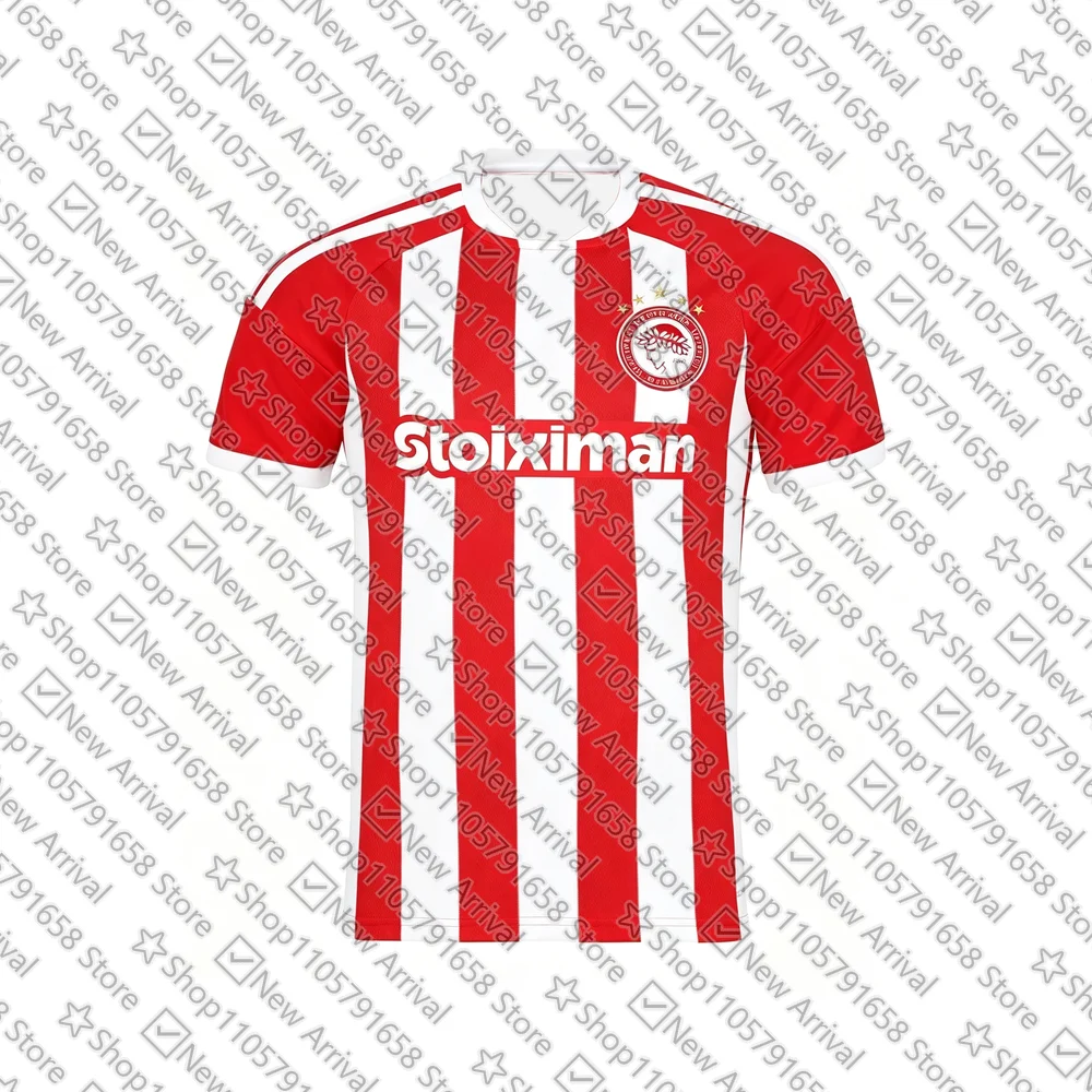 2026-27 Grèce Nouveau Maillot de Football Olympiacos Piraeus Respirant à Séchage Rapide pour Adultes et Enfants Hommes Femmes Maillot Domicile