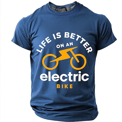 Lustiges T-Shirt für Männer: Das Leben ist besser auf einem Elektrofahrrad