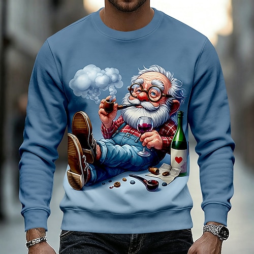 Herren Lustig Alter Mann Pullover Lässig Rundhalsausschnitt Urlaub Geschenk Blau Schwarz Grau Rundhalsausschnitt Ganzjahres Designer S M L XL XXL XXXL