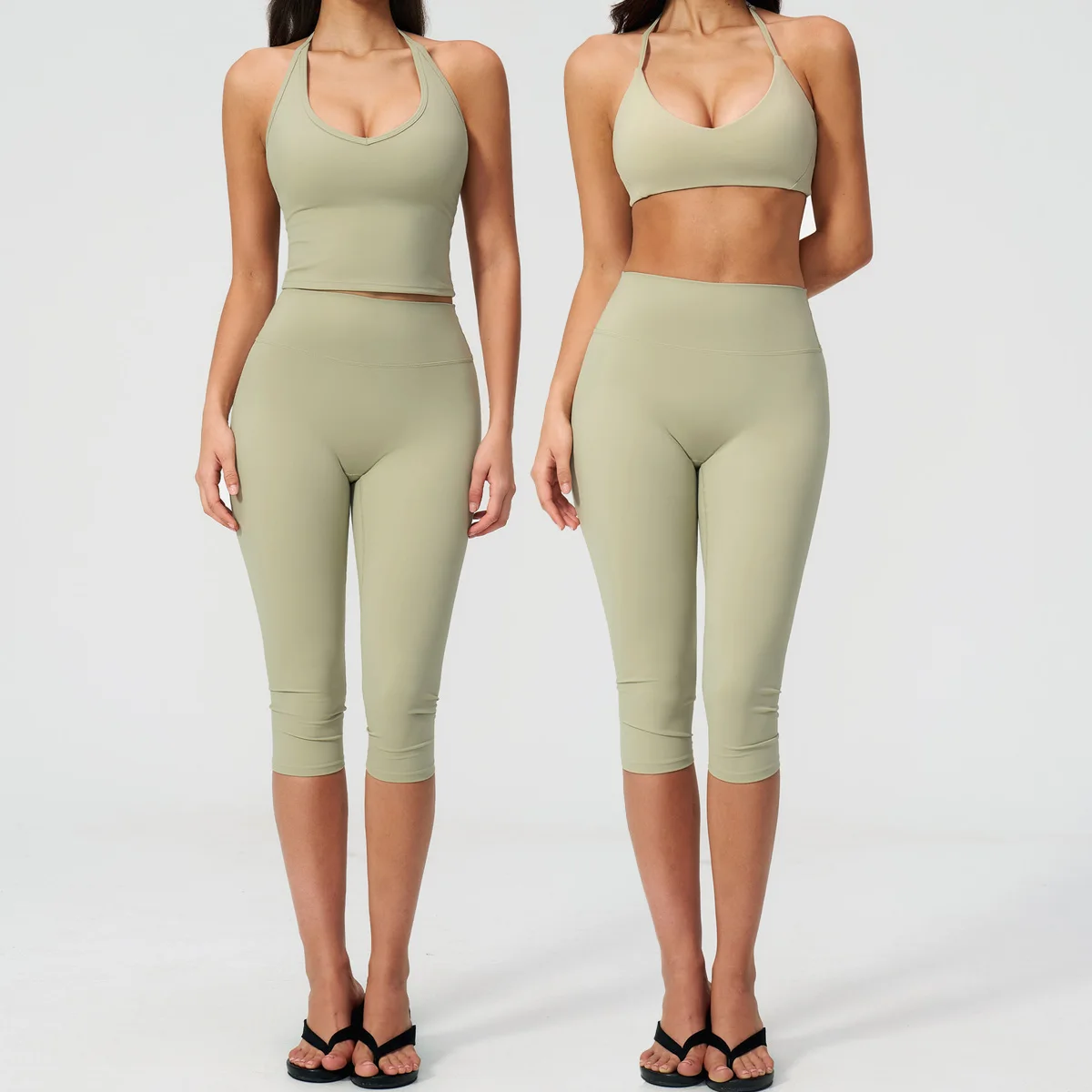 Ensemble de yoga 2 pièces pour femmes, vêtements de sport, tenue de pilates, ensemble de fitness, ensemble de sport pour la salle de sport, soutien-gorge de sport push-up, pantalon droit.