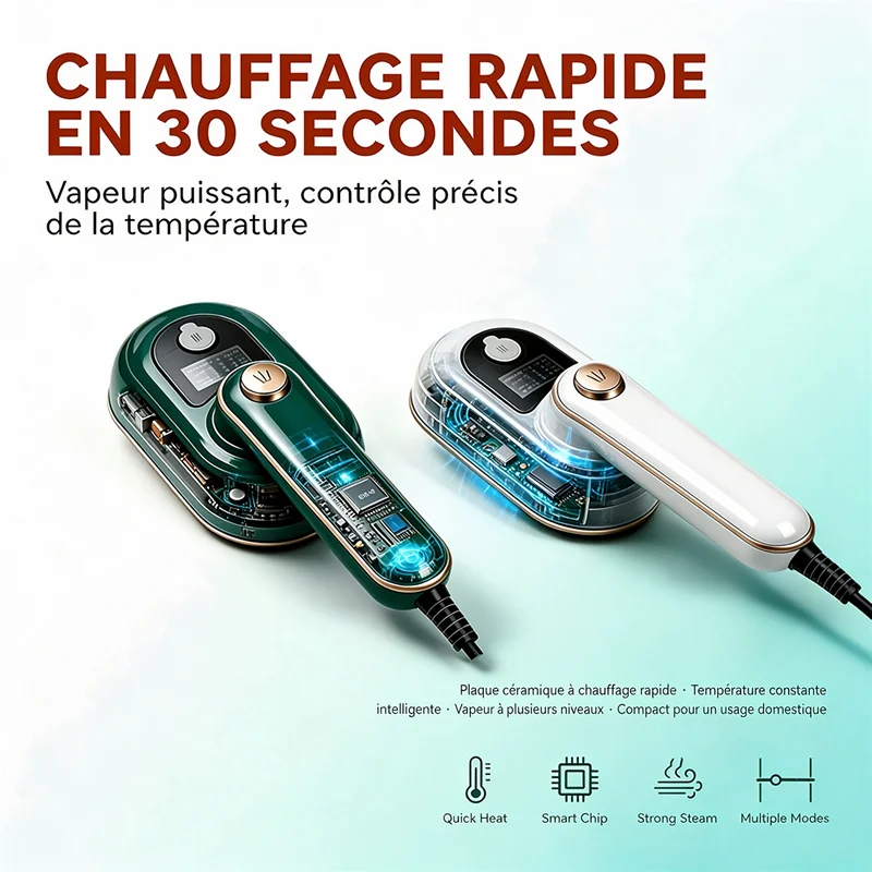 NOUVEAU Fer à vapeur vertical portable, appareil de repassage, mini défroisseur vapeur, défroisseur vapeur de voyage, fer à vapeur pour vêtements