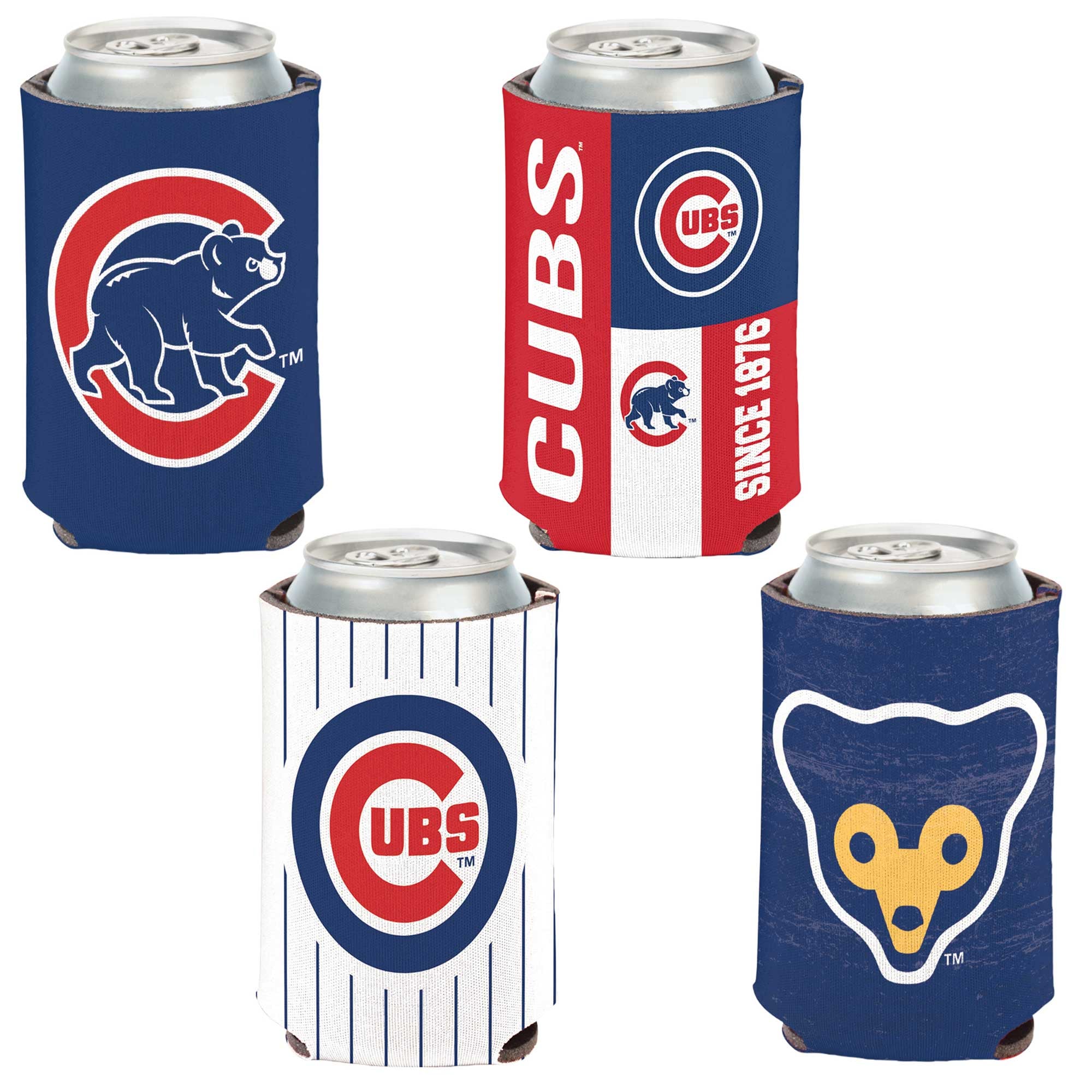 WinCraft Chicago Cubs 4er-Pack 12 oz. Dosenkühler-Set