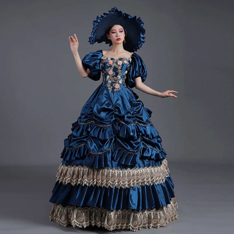 Customized Ball Gown Medieval Court Marie Evening Dresses Victorian Renaissance Theater Masquerade Prom Party Gowns Formal