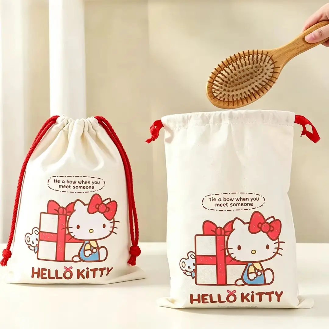 4er-Set Sanrio Hello Kitty Taschen-Set, Reise-Aufbewahrungstasche, Gepäcktasche, Unterwäsche- und Schuh-Organizer mit Kordelzug