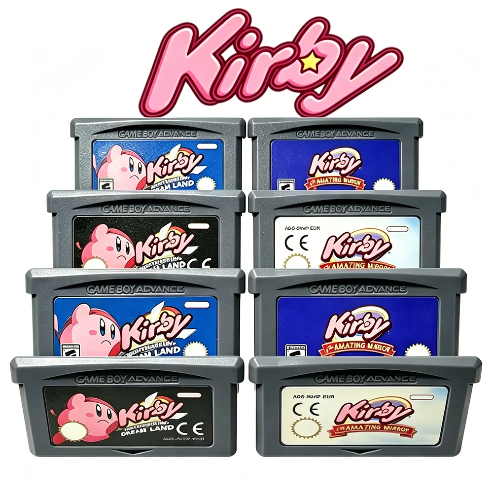 New Kirby 32-Bit Game Card GBA Game Video Game Cartridge Console Card Amazing Mirror Dream Land Classic Game Collection for GBA