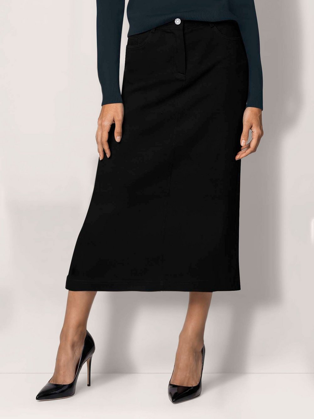 Madeleine Jeansrock Damen schwarz, 34