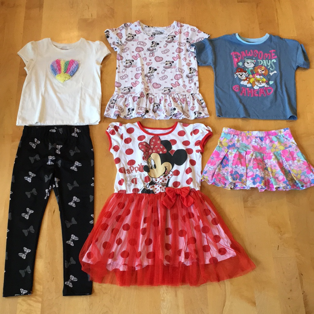 Disney Shirts & Tops | Girls Size 7 Clothing Bundle | Color: Red/White | Size: 7g
