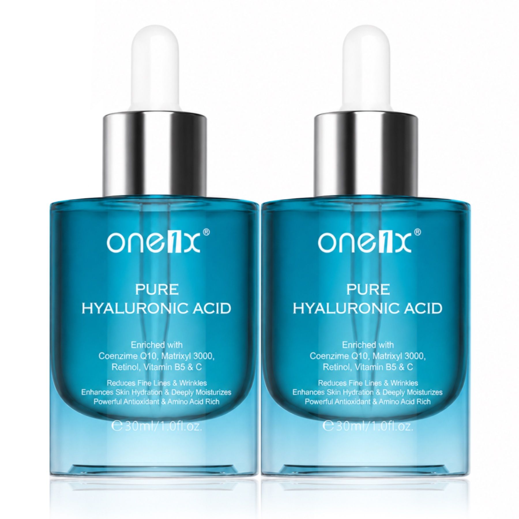 P-beauty Siero all'acido ialuronico Trattamento viso anti-età 2x30 ml