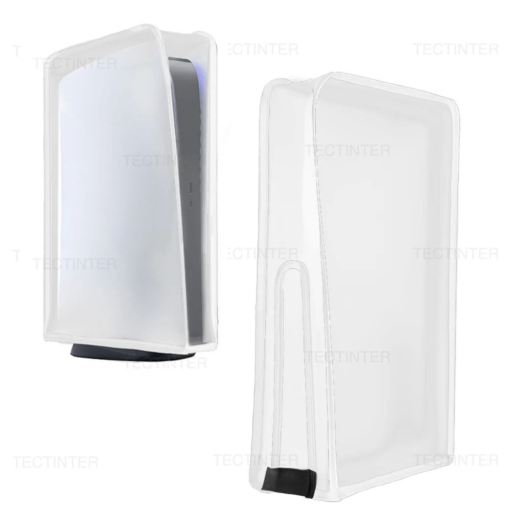 Transparent Vertical Dust Cover For PlayStation 5 Console white