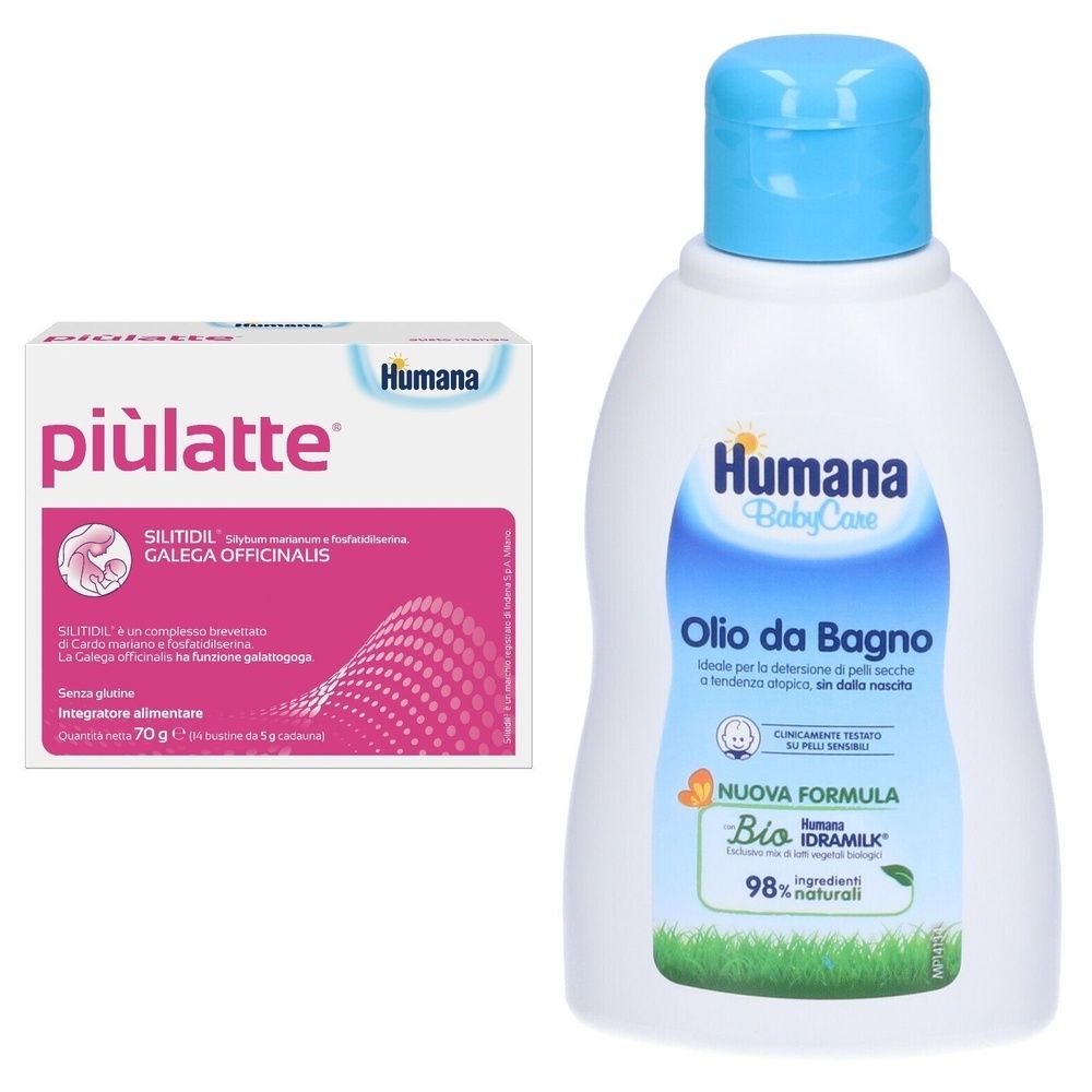 Humana BabyCare Olio da Bagno + Piùlatte® 1 pz Set
