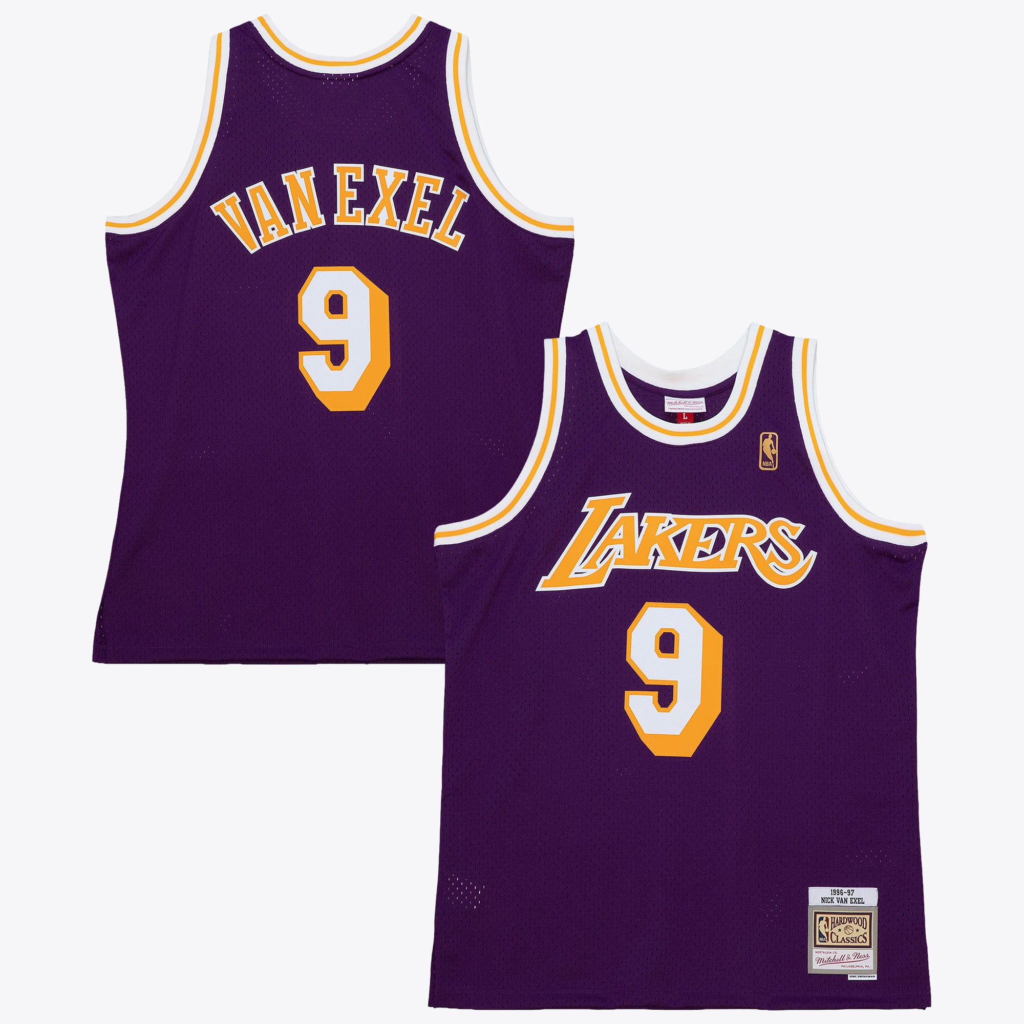 Los Angeles Lakers Mitchell & Ness Nick Van Exel 1996 Auswärtstrikot (Authentic) – Lila