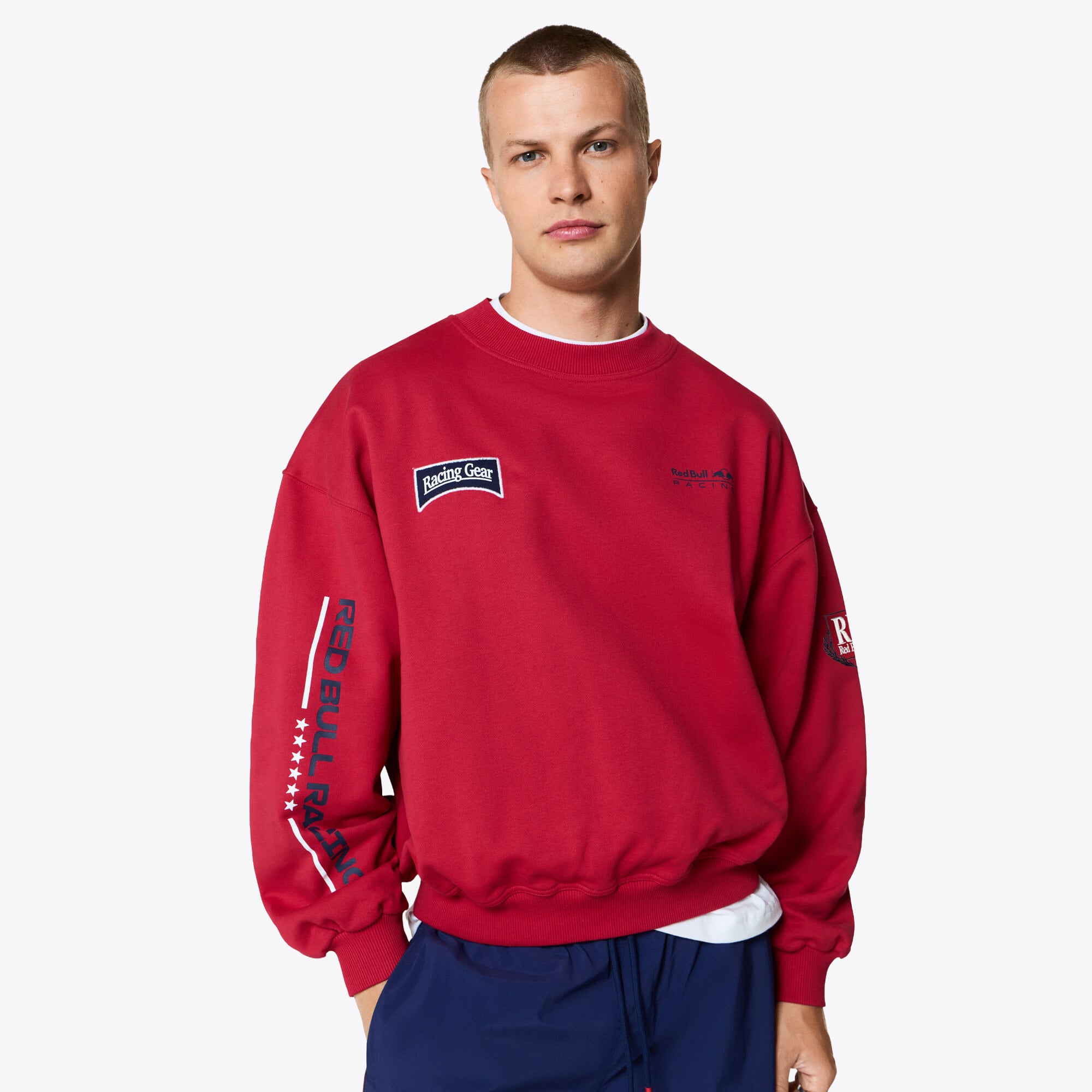 Sweat-shirt Oracle Red Bull Racing Pepe Jeans Speed ​​Crew - Rouge - unisexe Taille: M