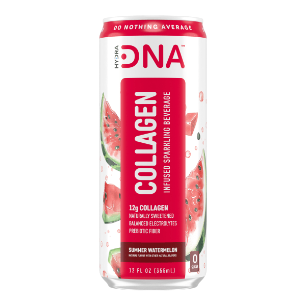 HydraDNA Collagen Infused Drink, Summer Watermelon, Sugar Free, 12 Oz, 12/PK
