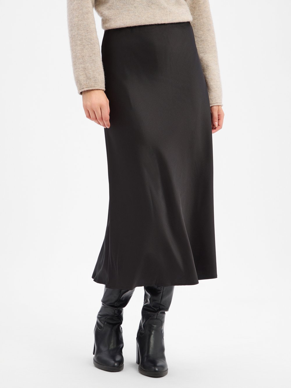 Marie Lund Satinrock Damen schwarz, XXL