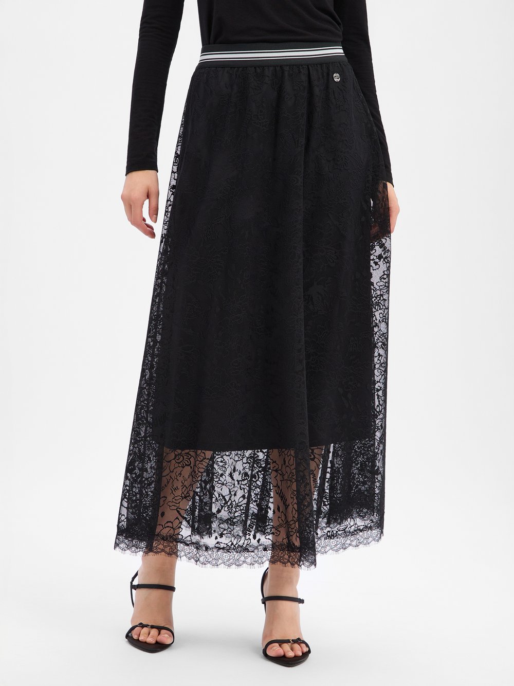 Marc Cain Spitzenrock Damen schwarz, 38