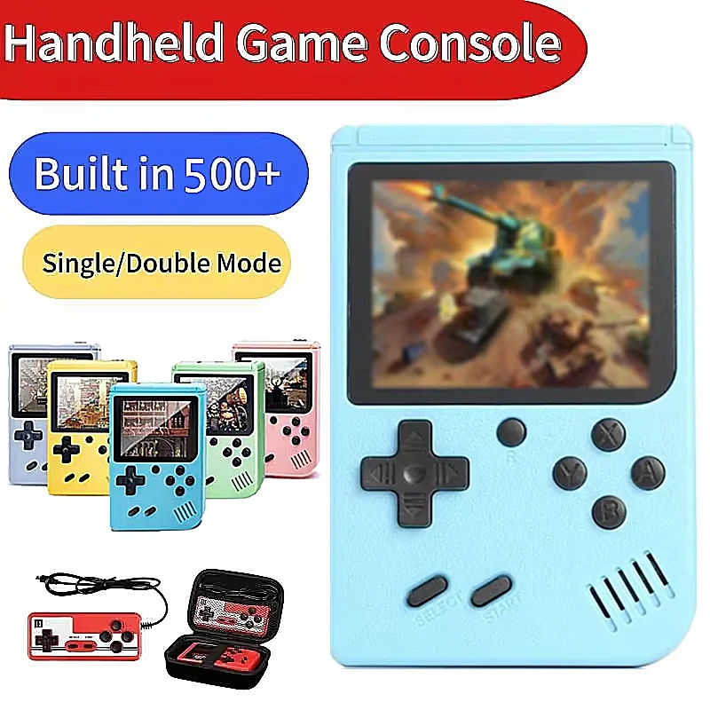 Nouveau Mini Console de jeu vidéo rétro Portable 8 bits lecteur de jeu Portable 400 jeux intégrés Console de jeu AV Out Gameboy videojuego