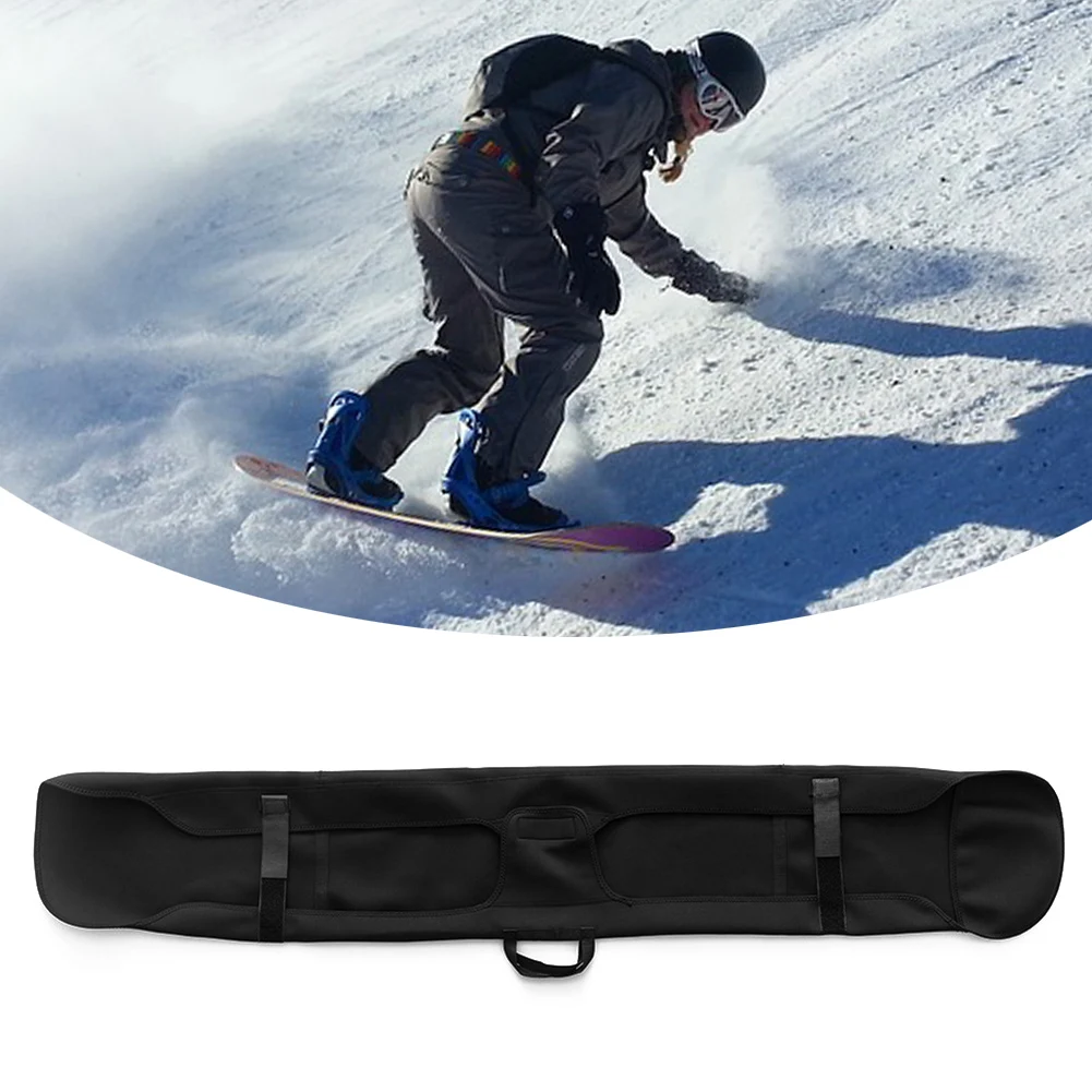 Housse de protection flexible pour snowboard, sac de ski en néoprène avec poignée, housse élastique pour une solution de rangement sans rayures, noir