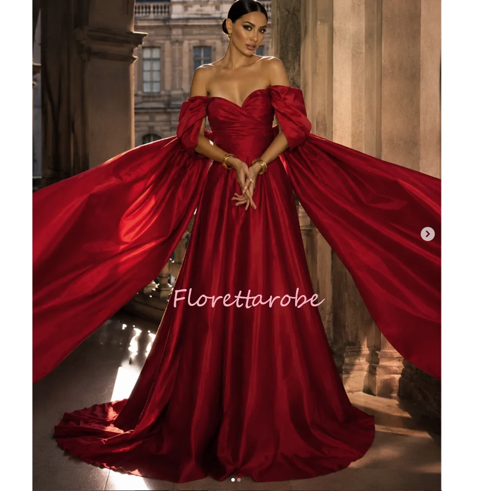 Custom Sexy Charming Off Shoulder Satin Prom Gown with Corset Bodice Formal Evening Dress Prom Wedding Party Gowns