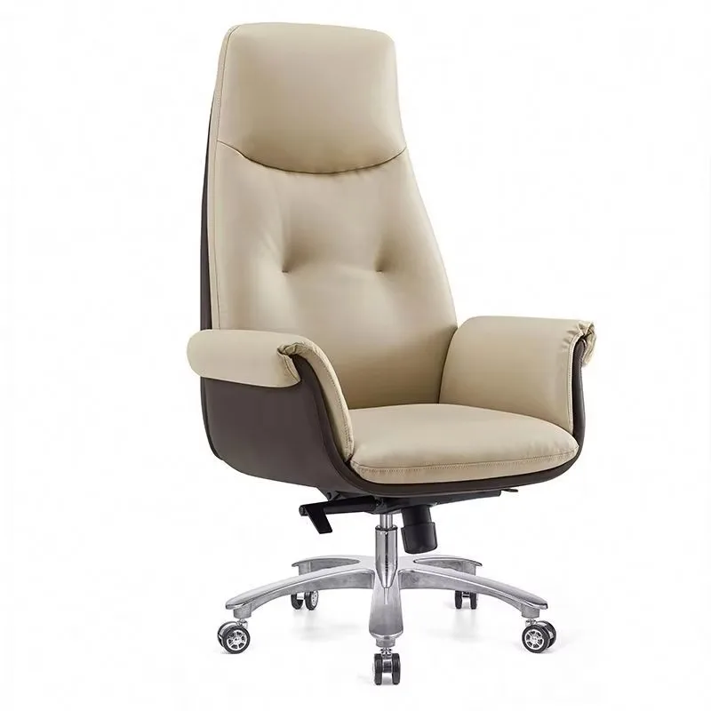 ！@Manager Executive Office Leather Chair Adjustable Modern Leather Task Comfortable Office Swivel Chairs