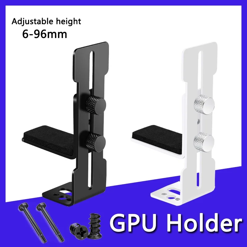 Support de carte graphique pour ordinateur, support de ventilateur de châssis, support métallique fixe, support de GPU réglable de 6 à 96 mm
