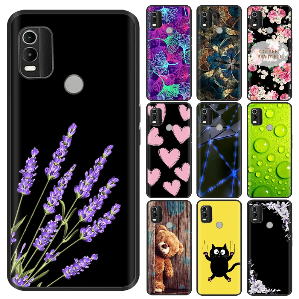Softcover für Nokia C21 C21 Plus Fall Luxus lackiert schwarz Silikon Telefon Rücken taschen für Nokia G21 G11 Shell Cover Funda Coque