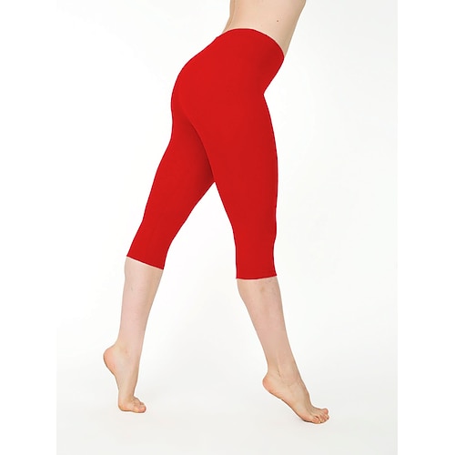 Damen Sport Leggings Yogahose Po-Lifting Bauchkontrolle Hohe Taille Fitnesstraining Laufen Fitness Capri Leggings Unterteile Einfarbig Dunkelgrau Schwarz Weiß Sport Sportkleidung Hohe Elastizität