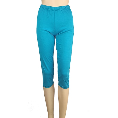 Damen Sport Leggings Yogahose Po-Lifting Bauchkontrolle Hohe Taille Fitnesstraining Laufen Fitness Capri Leggings Unterteile Einfarbig Dunkelgrau Schwarz Weiß Sport Sportkleidung Hohe Elastizität