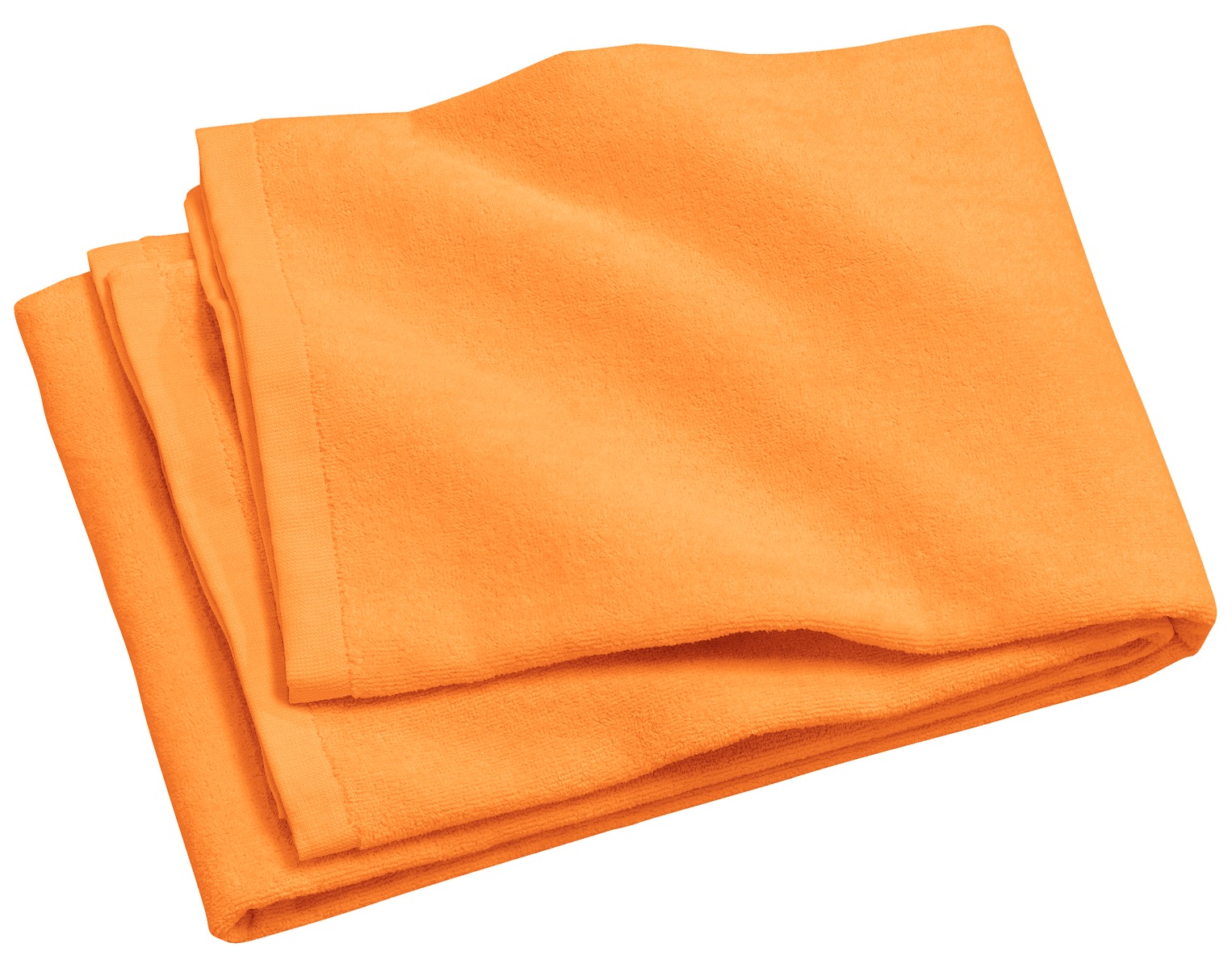 Port Authority PAPT42 Beach Towel in Tangerine size OSFA | Cotton Terry Velour PT42