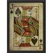 The Artwork Factory Jack of Spades Framed Graphic Art Paper in Black/Green/Red | 17.13 H x 12.63 W x 1.13 D in | Wayfair 17165