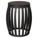 Emissary Home and Garden Meridian Metal Accent Stool Metal in Gray/Brown | 19 H x 14 W x 14 D in | Wayfair 2284BK