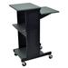 Luxor WorkplaceEssentials Presentation Station AV Book Cart Metal in Black | 40.25 H x 18 W x 30 D in | Wayfair PS4000