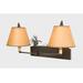 Steel Partners Pinecone Swing Arm Lamp, Crystal in Brown | 17 H x 22 W in | Wayfair 2963-Dbl-RST-AM