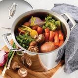 Tramontina Gourmet Prima Stock Pot w/ Lid Stainless Steel in Gray | 9.5 H x 13.5 W in | Wayfair 80101/011DS